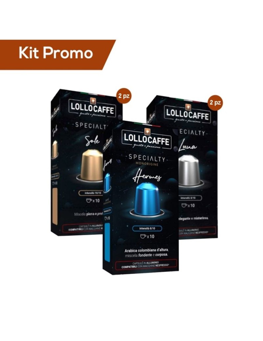 Click Cafe Capsule Compatibili Nespresso | Box 50 Capsule Miste In Alluminio, Lollo Specialty