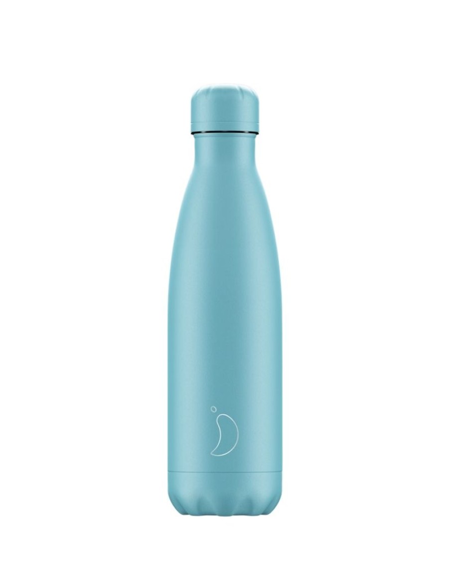 Click Cafe Borracce&Tazze Termiche E Accessori | Chilly'S Bottle 500 Ml Bluepastello Con Tappo Blue