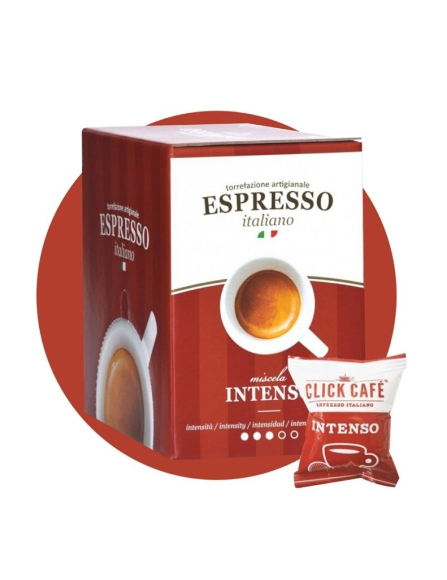 Click Cafe Capsule Compatibili Nespresso | 30 Capsule Nespresso Miscela Intenso