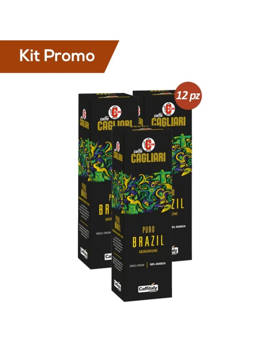 Click Cafe Capsule Caffitaly* Originali | Kit 12 Astucci Di Capsule Caffitaly Cagliari Brasile 100% Arabica