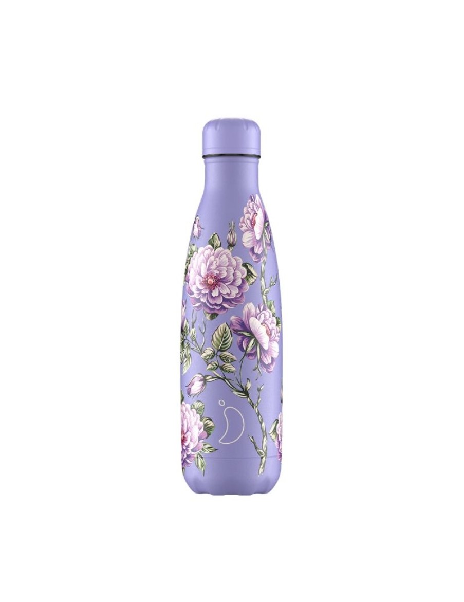 Click Cafe Borracce&Tazze Termiche E Accessori | Chilly'S Bottle 500 Ml Fiori Fondo Glicine