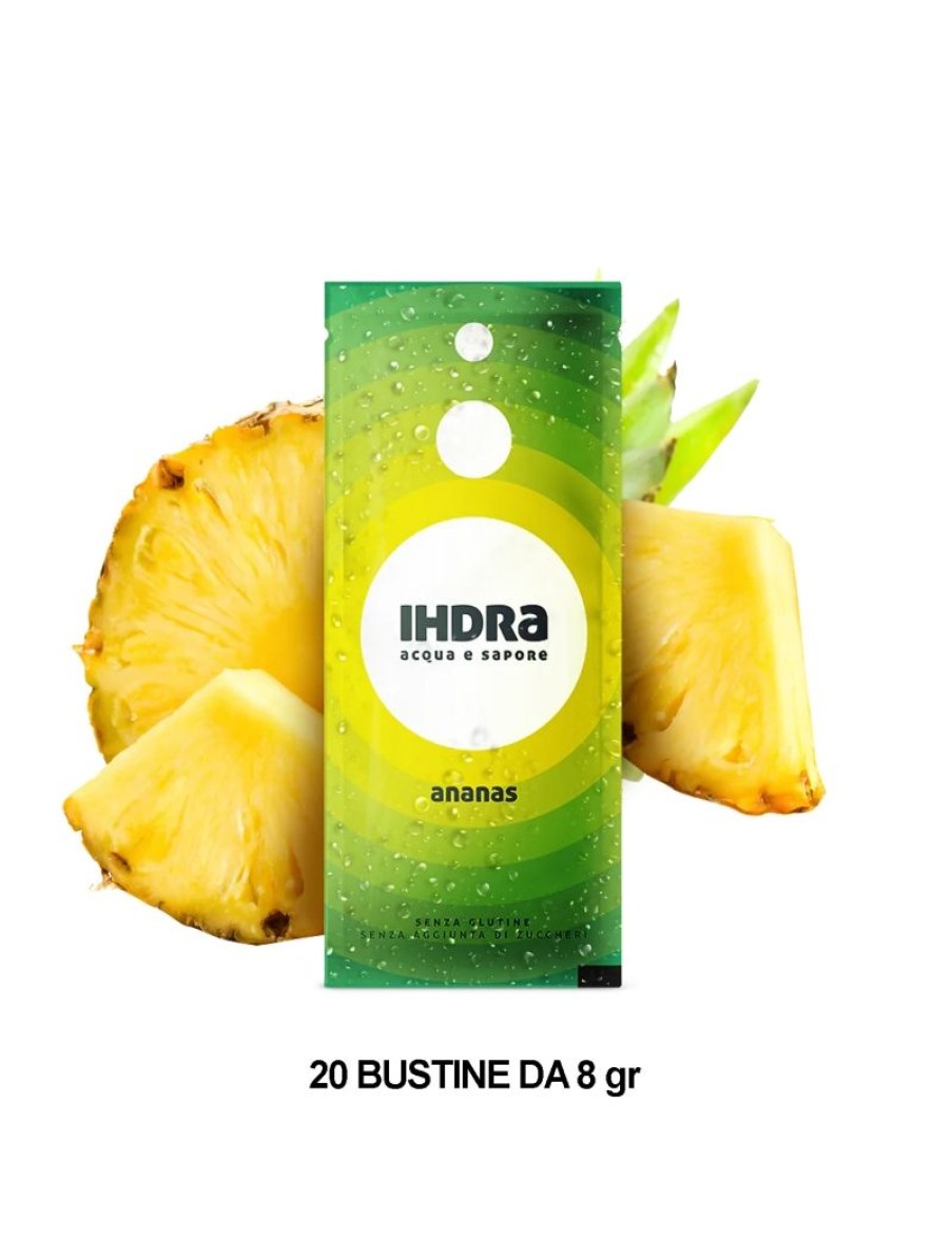 Click Cafe Bevande Energetiche | Ihdra Acqua E Sapore Gusto Ananas Box 20 Bustine Da 8 Gr