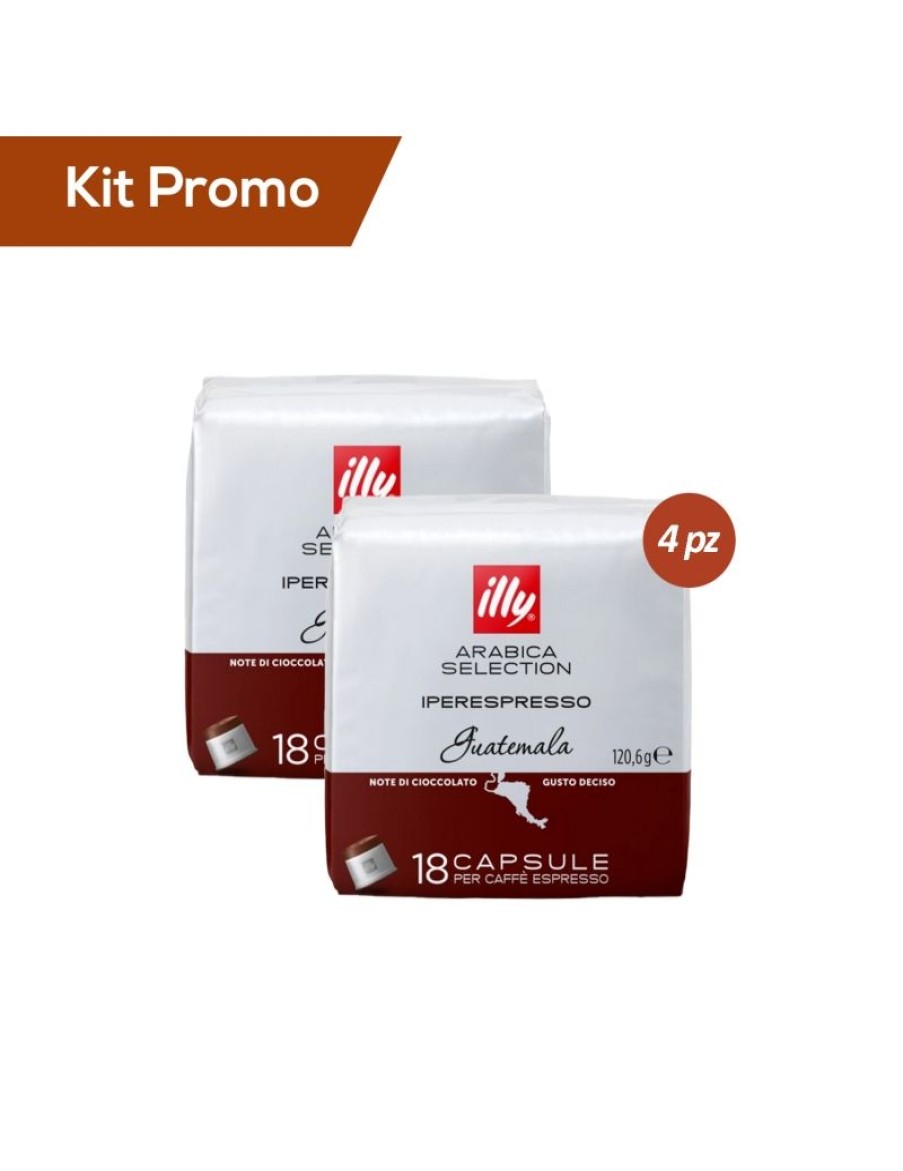 Click Cafe Illy Iperespresso | Kit 4 Pacchi Di Capsule Di Caffe Monorigine Illy* Iperespresso, Guatemala