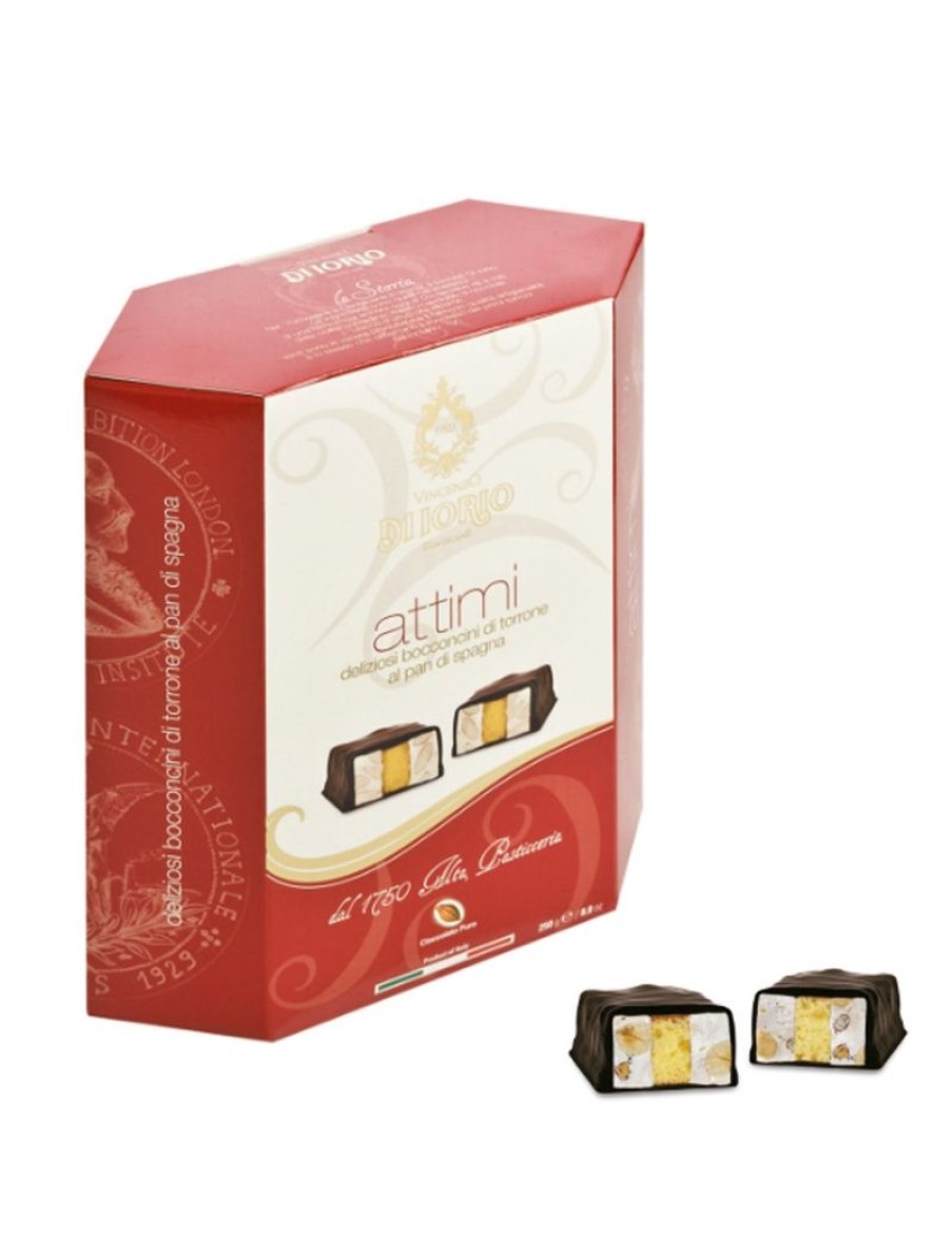 Click Cafe Cioccolato Artigianale | Attimi - Bocconcini Di Torrone Al Pan Di Spagna 200 Gr