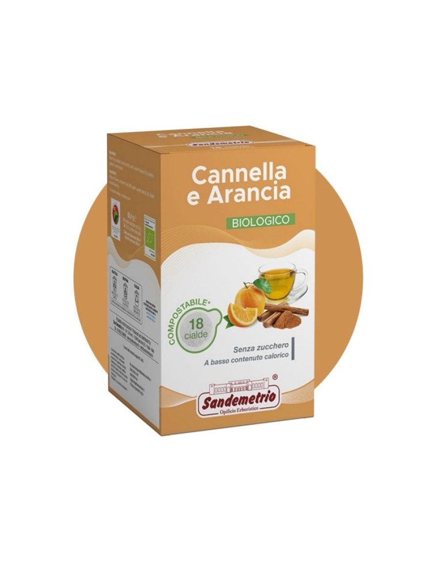 Click Cafe Cialde Caffe | Sandemetrio Tisana Cannella E Arancia Bio Astuccio 18 Cialde