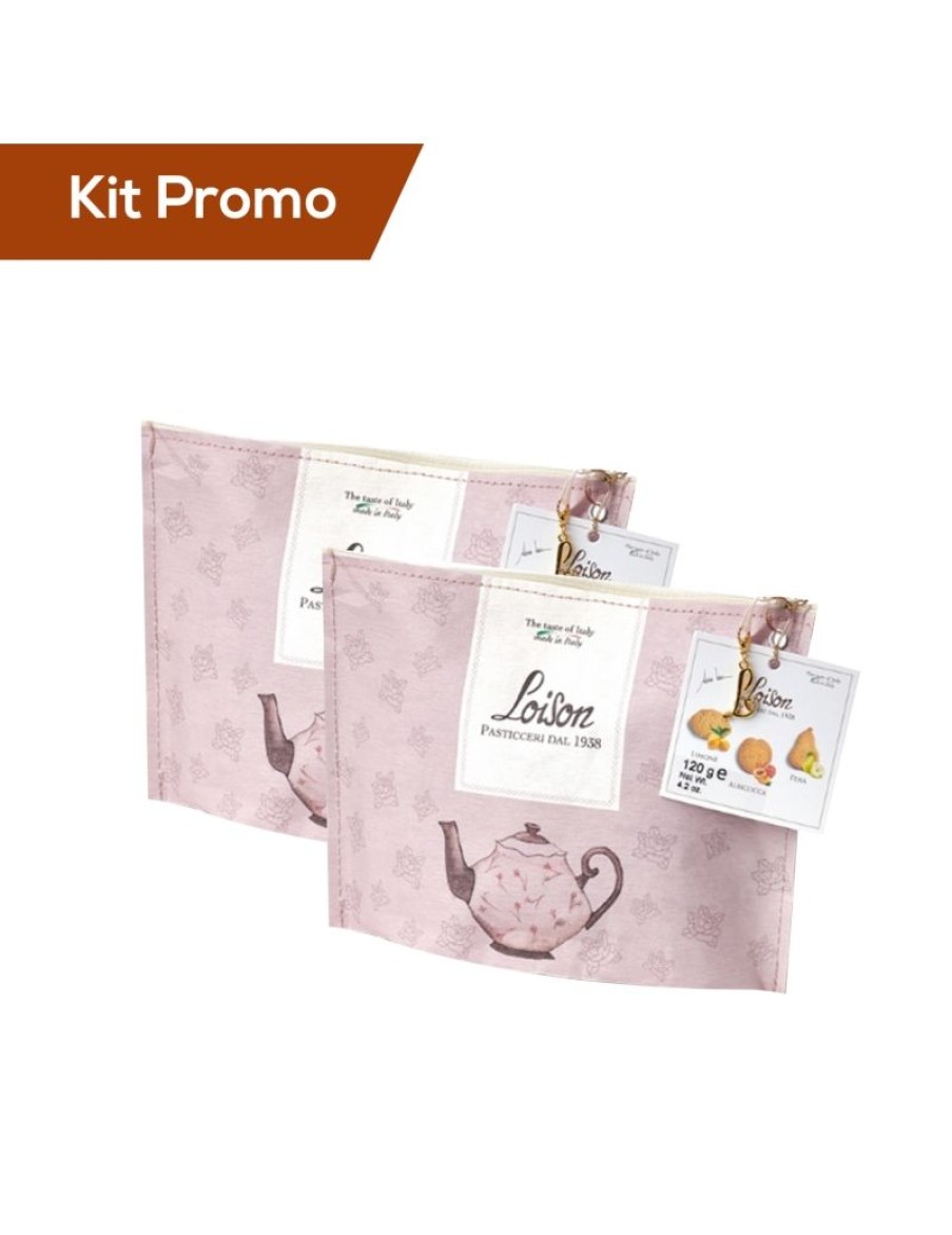 Click Cafe Biscotti Artigianali | Box 2 Pochette Biscotti Monoporzione Limone, Albicocca, Pera