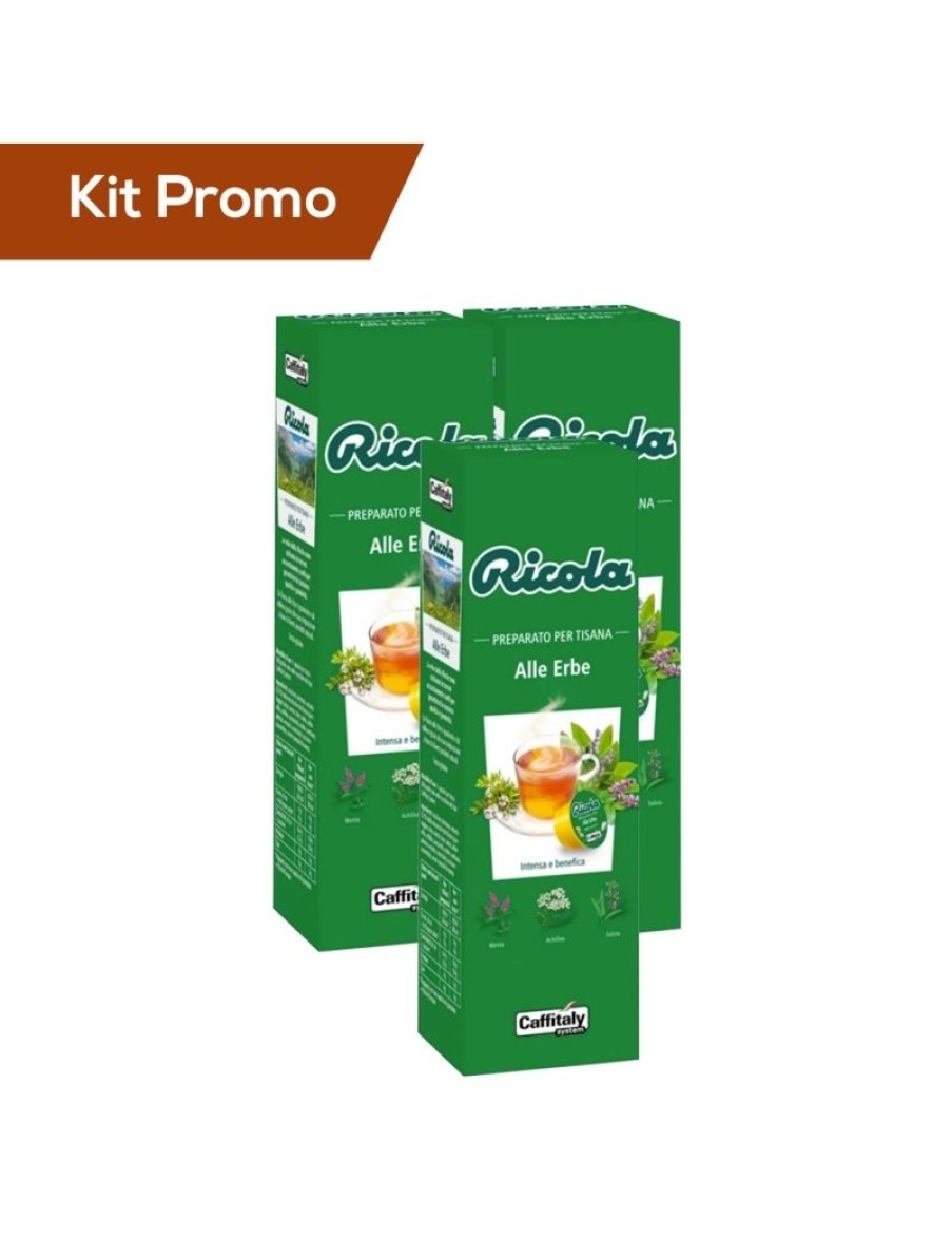 Click Cafe Capsule Caffitaly* Originali | Box 30 Capsule Tisana Erbe Svizzere Ricola