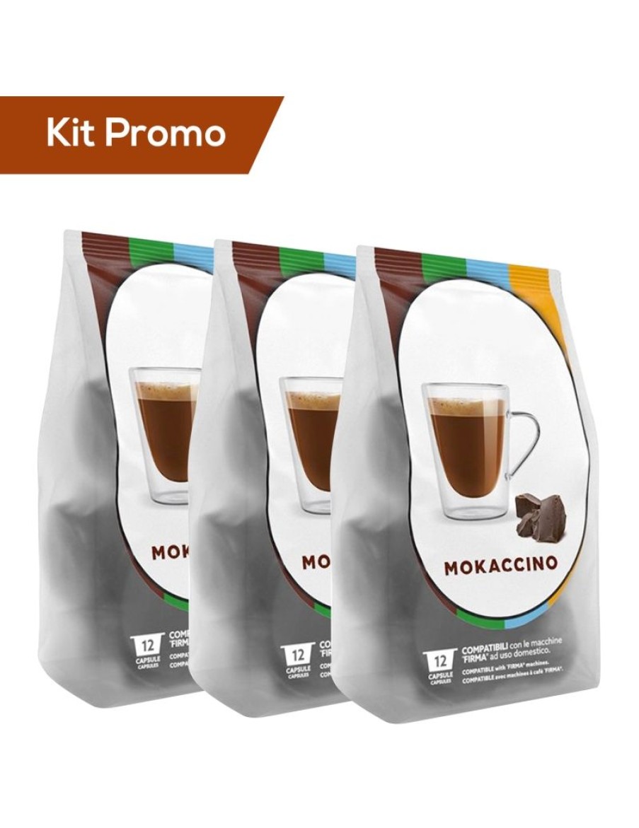 Click Cafe Capsule Compatibili Lavazza Firma | Box 36 Capsule Mokaccino Compatibile Lavazza Firma