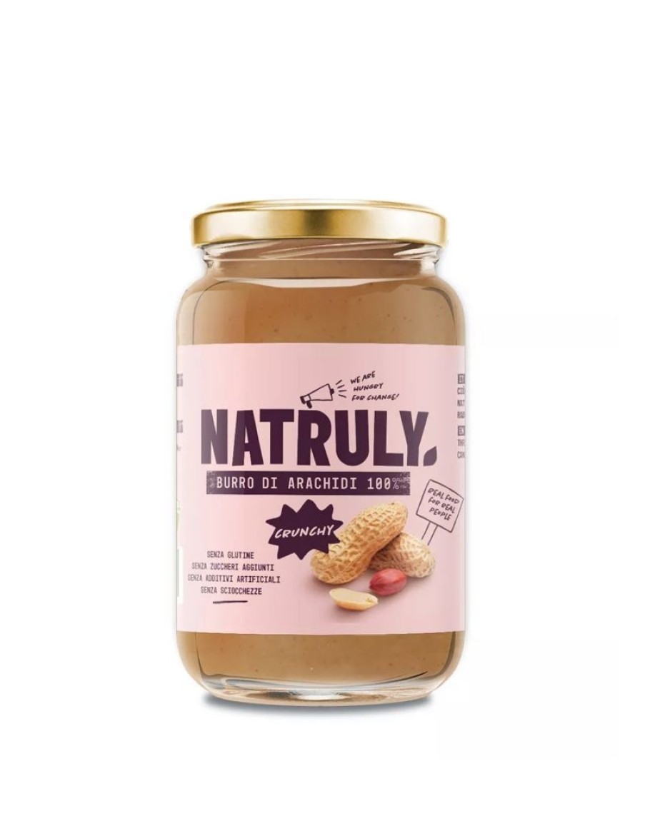 Click Cafe Snack | Burro Di Arachidi Crunchy Bio Natruly Senza Glutine 500 Grammi