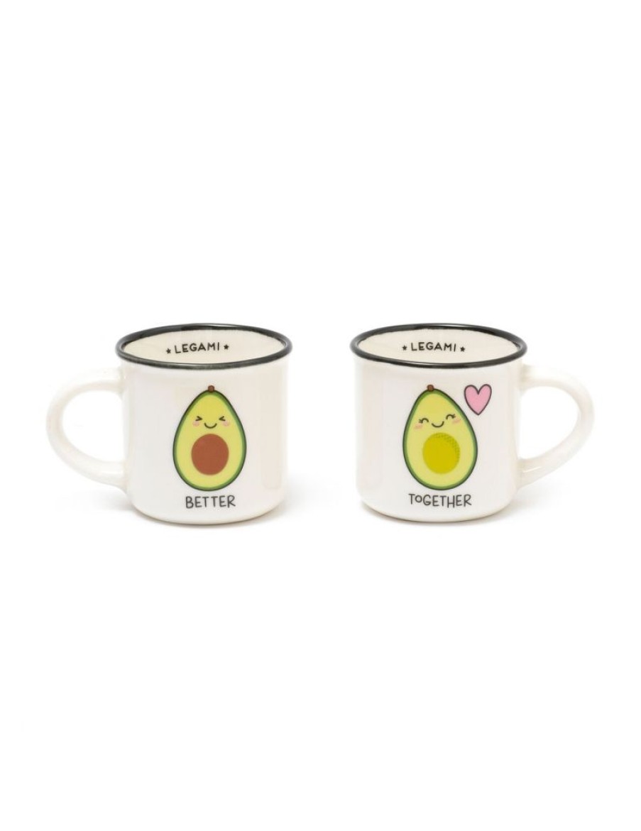 Click Cafe Tazzine Da Caffe E Tazze Mug | Set 2 Tazzine Caffe' Avocado Bon China