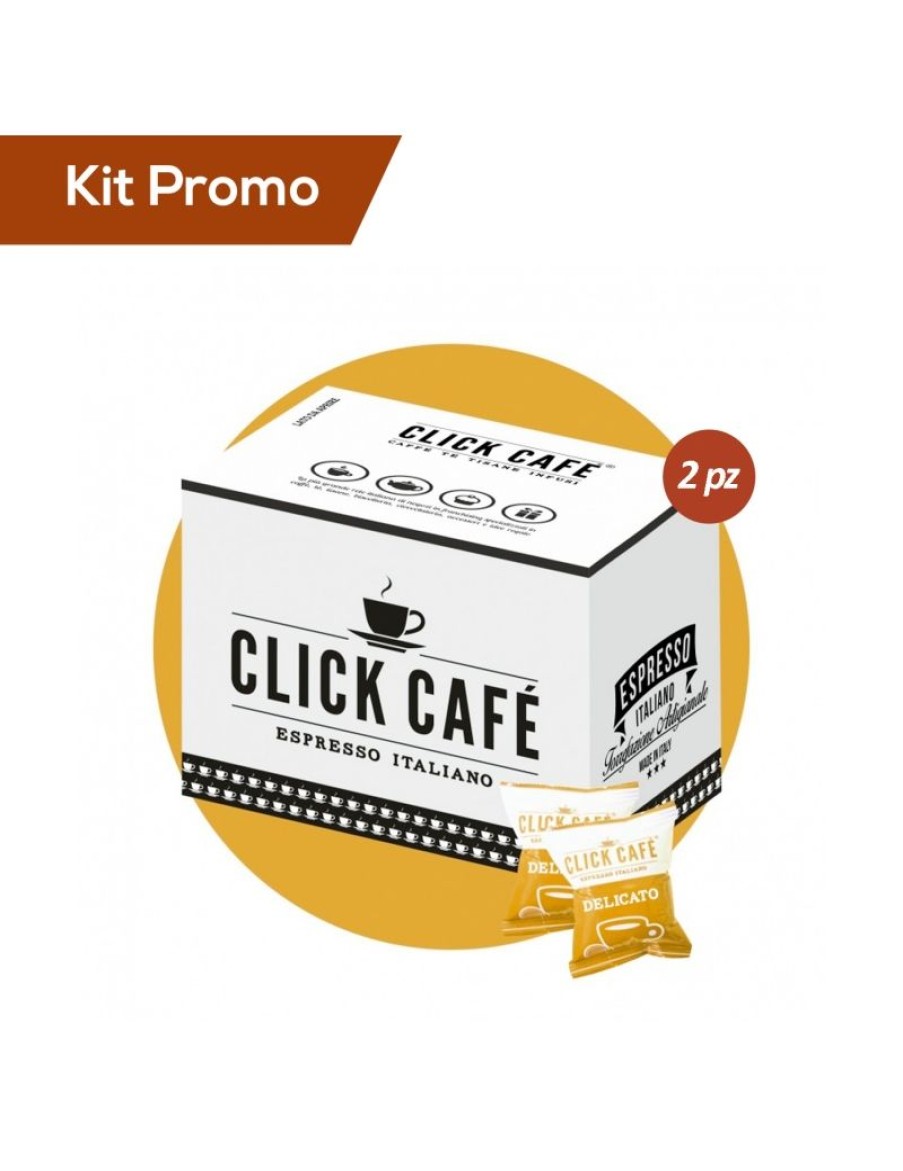 Click Cafe Capsule Compatibili Lavazza* A Modo Mio | Box 200 Capsule Compatibili Lavazza A Modo Mio, Miscela Delicato