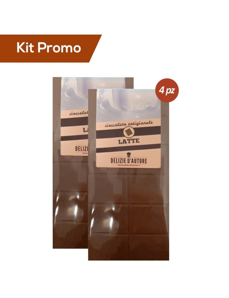 Click Cafe Cioccolato Artigianale | Kit 4 Tavolette Di Cioccolato Al Latte