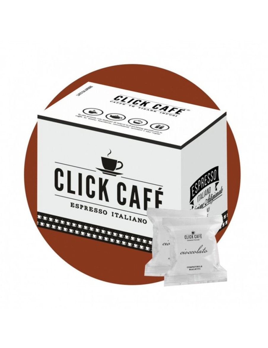 Click Cafe Capsule Compatibili Uno System | 50 Capsule Cioccolato Solubile Compatibili Uno System