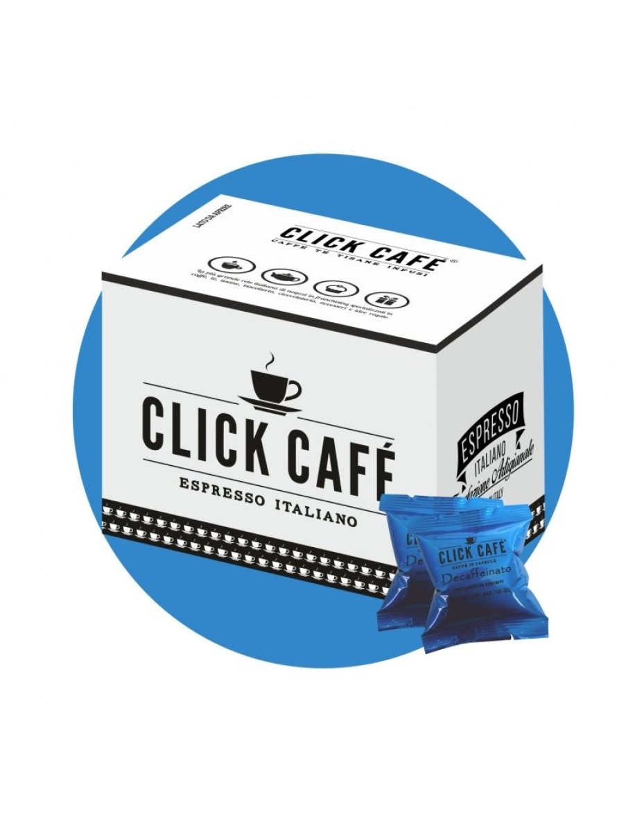 Click Cafe Capsule Compatibili Uno System | 100 Capsule Uno System Click Cafe Decaffeinato