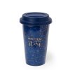 Click Cafe Tazzine Da Caffe E Tazze Mug | Bicchiere Stars In Porcellana Con Tappo In Silicone 300Ml