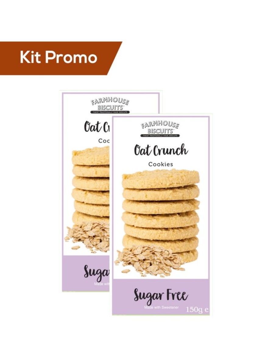 Click Cafe Biscotti Artigianali | Box 2 Astucci Biscotti Inglesi Senza Zucchero All'Avena