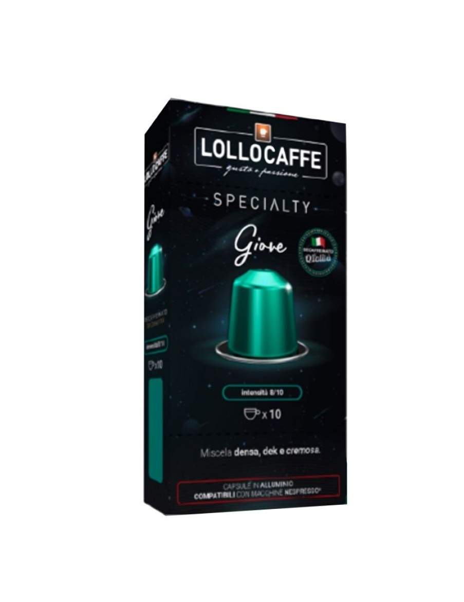 Click Cafe Capsule Compatibili Nespresso | 10 Capsule In Alluminio Lollo Specialty Giove Decaffeinato