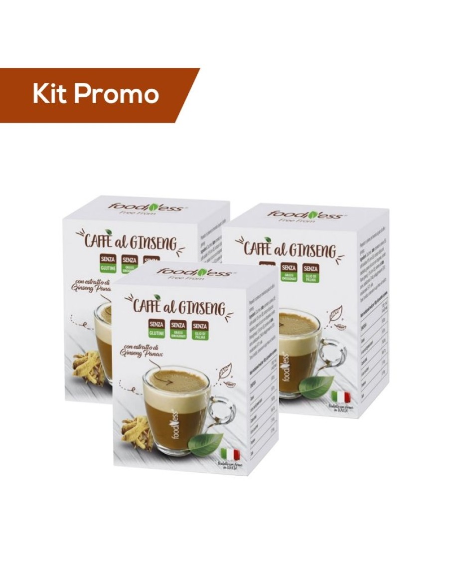 Click Cafe Caffe In Grani Macinato E Solubile | Box 3 Confezioni Caffe Al Ginseng Solubile Foodness