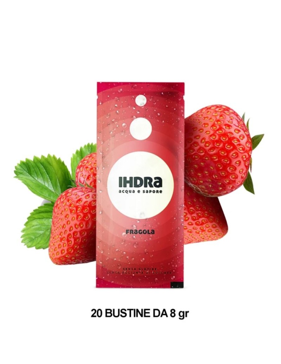 Click Cafe Bevande Energetiche | Ihdra Acqua E Sapore Gusto Fragola Box 20 Bustine Da 8 Gr