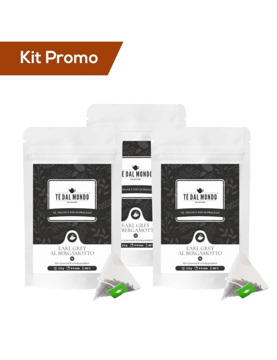 Click Cafe Te Nero | Kit 3 Doypack Te Earl Grey Al Bergamotto In Filtri