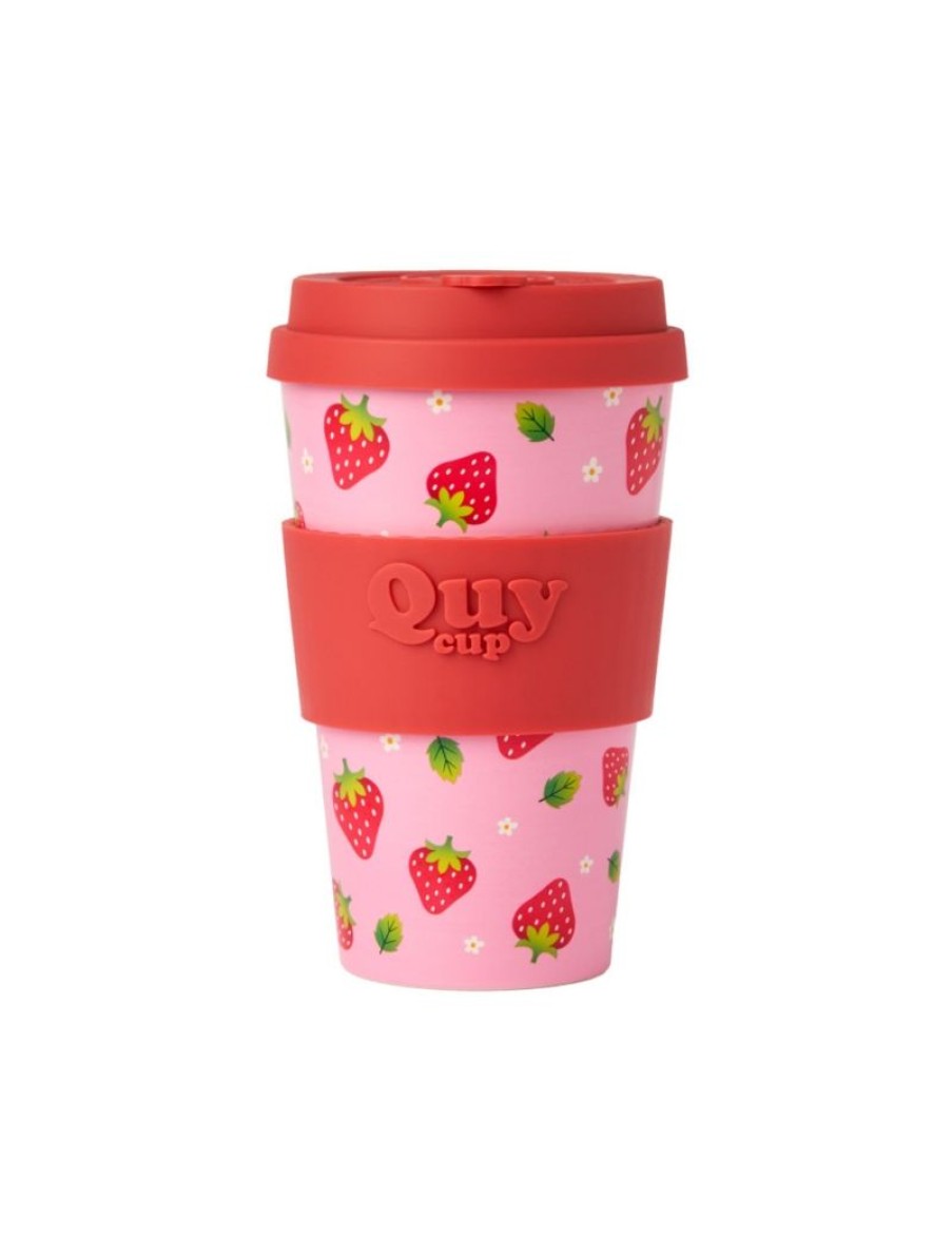 Click Cafe Quy Cup | Tazza Quy Cup Fragole - R Pet - 400 Ml