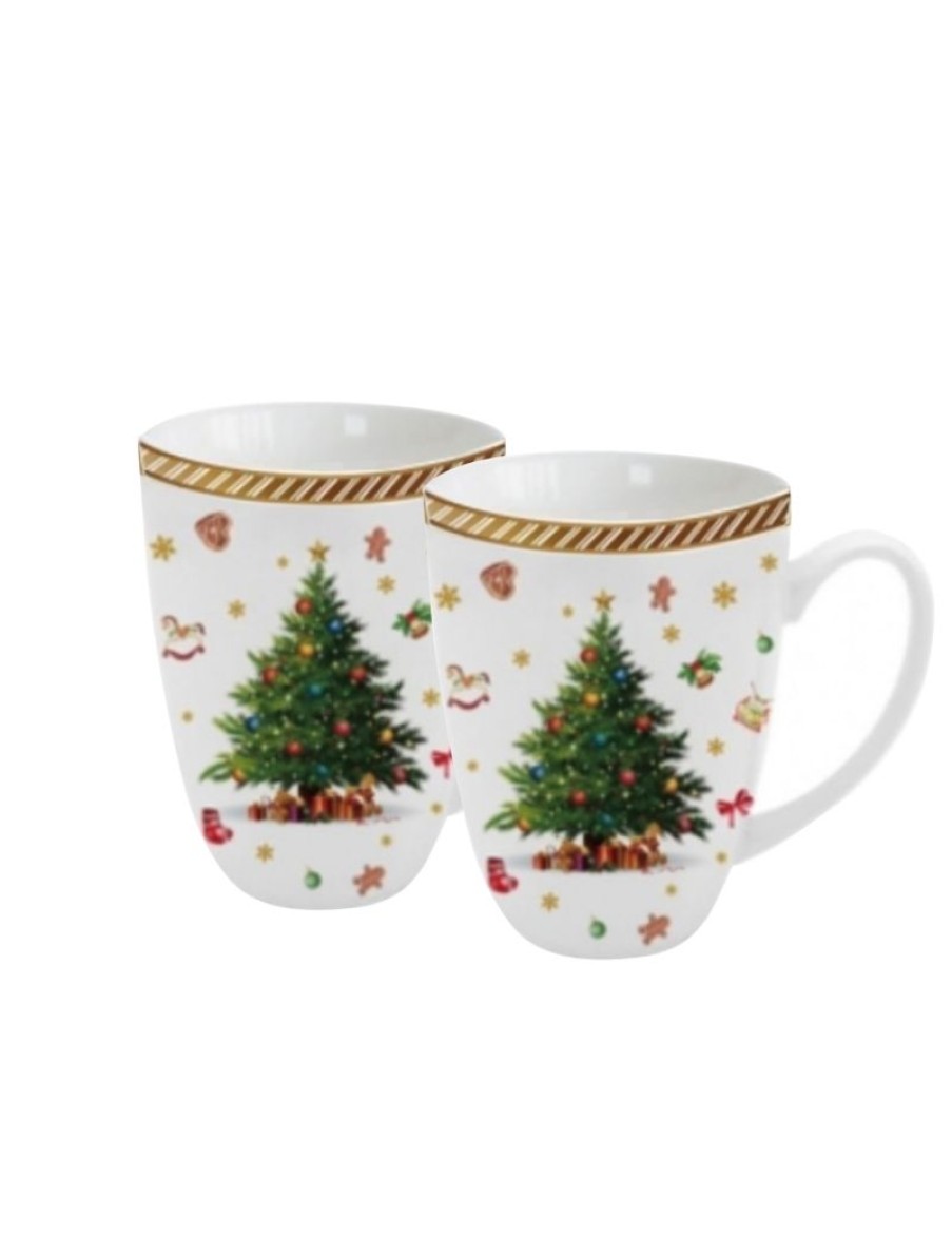 Click Cafe Tazzine Da Caffe E Tazze Mug | Coppia Mugs Chistmas Collection Christmas Tree 380 Ml