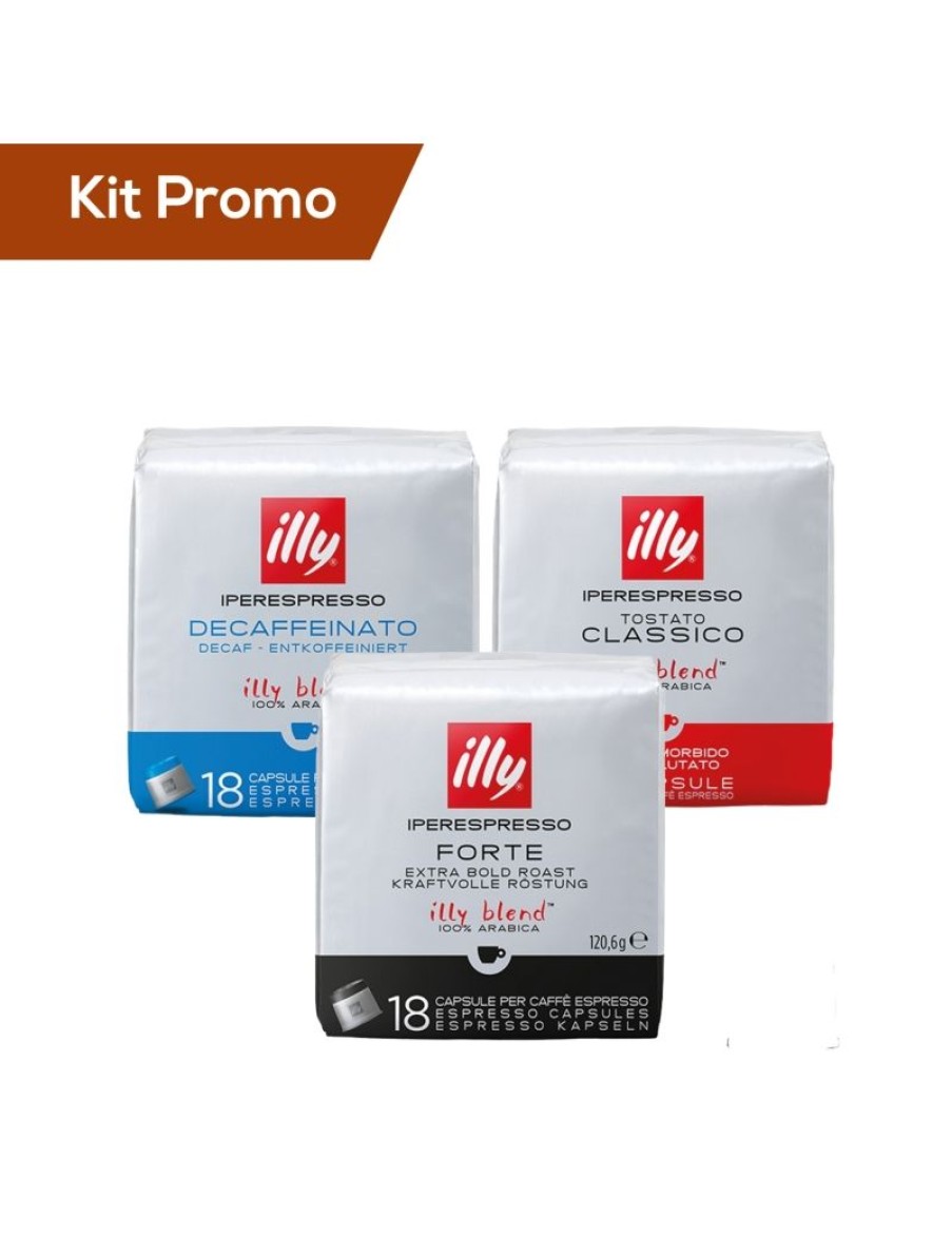 Click Cafe Illy Iperespresso | Box 54 Capsule Illy Gusto Classico, Decaffeinato E Forte