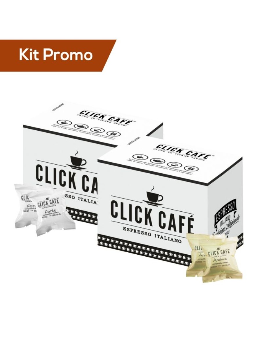 Click Cafe Capsule Compatibili Uno System | Box Capsule Caffe Forte E Delicato Uno System Click Cafe