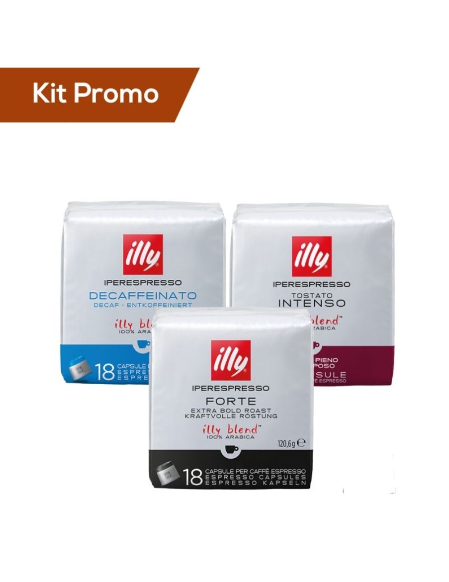 Click Cafe Illy Iperespresso | Box 54 Capsule Illy Gusto Forte, Decaffeinato E Intenso