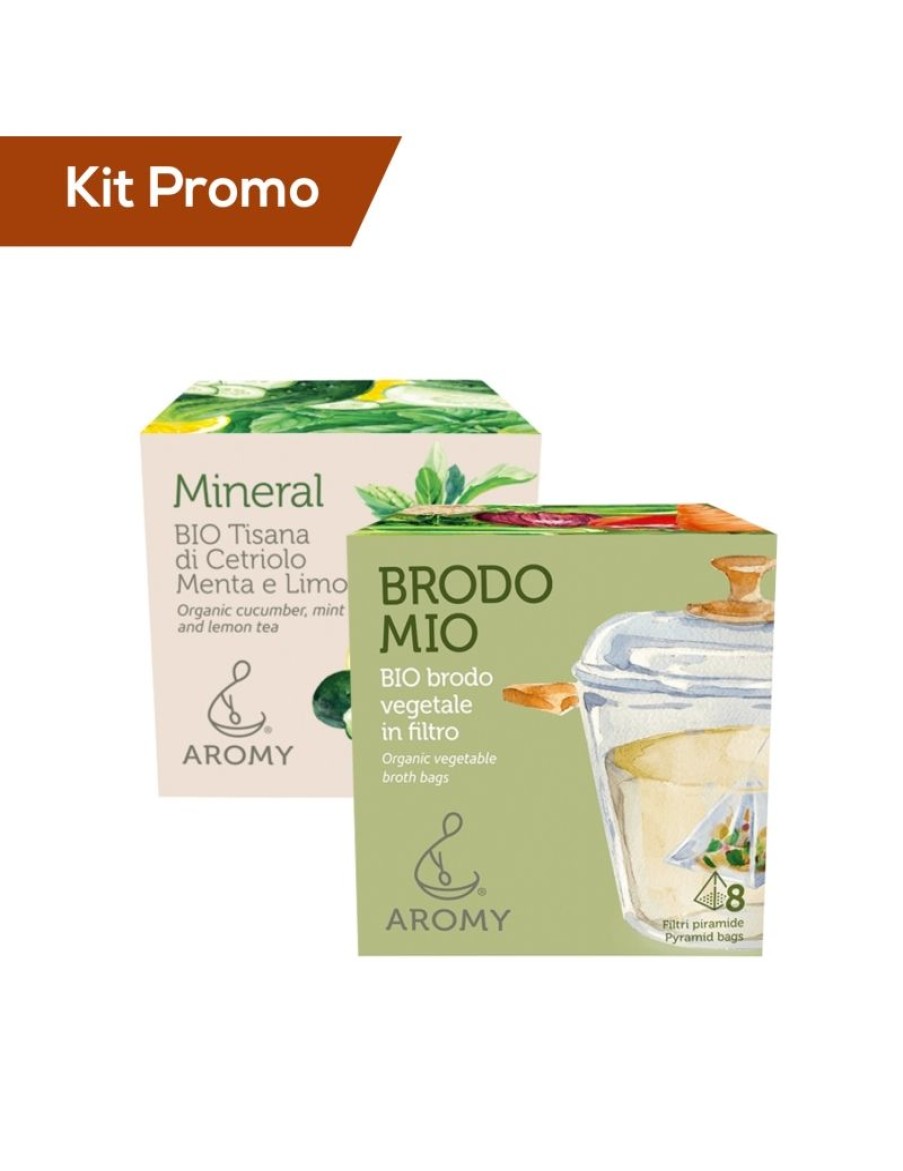 Click Cafe Tisane Biologiche | Box 2 Astucci Brodo Vegetale Con Tisana Cetriolo Menta E Limone