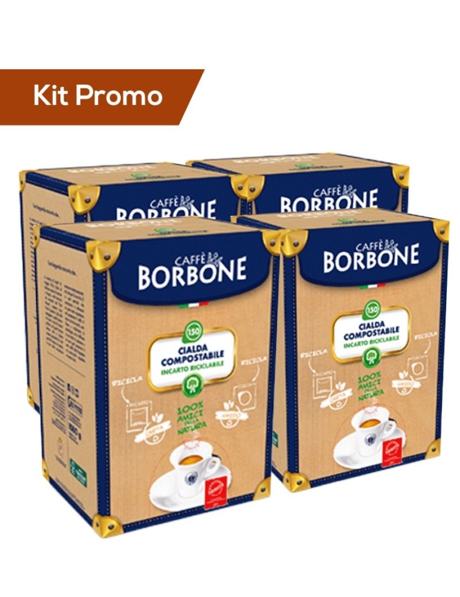 Click Cafe Cialde Caffe | Box 200 Cialde Compostabili Borbone, Miscela Blu