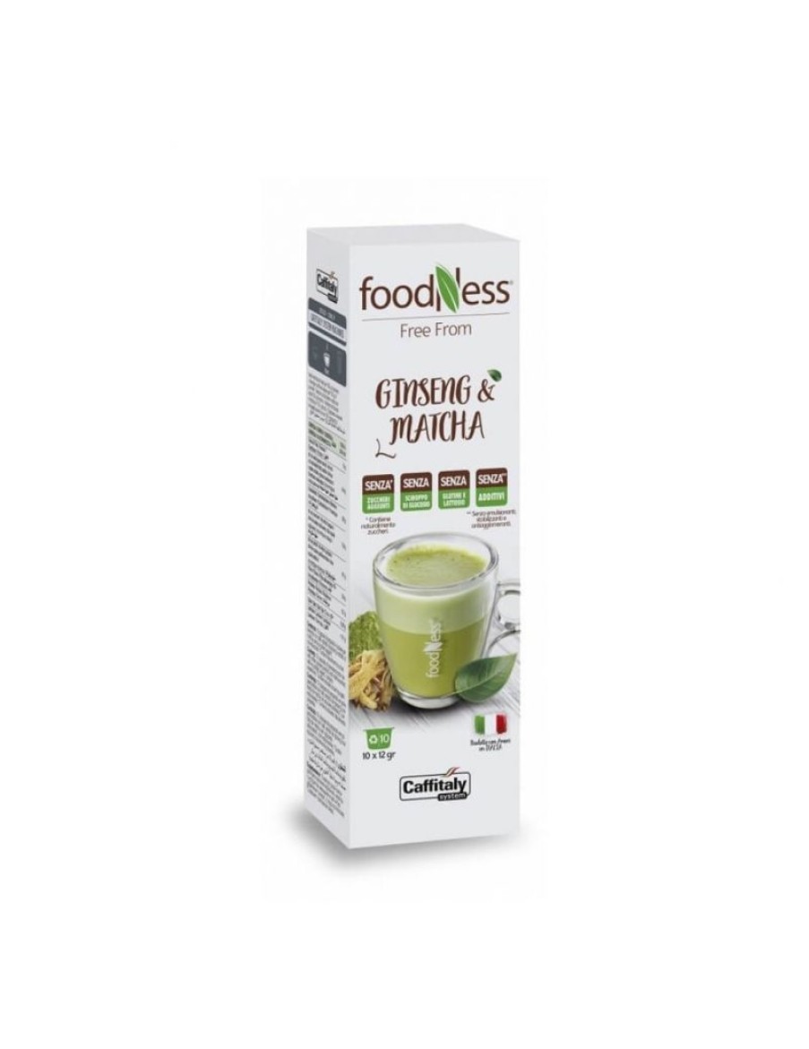 Click Cafe Capsule Caffitaly* Originali | 10 Capsule Ginseng E Matcha Foodness Per Caffitaly