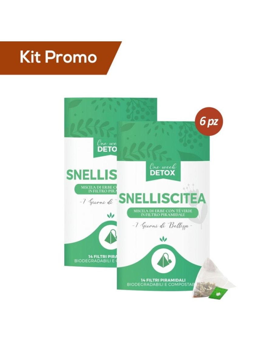 Click Cafe Linea Infusi Detox | Box 6 Paper Tube Tisana Detox Snellente In Filtri Piramidali