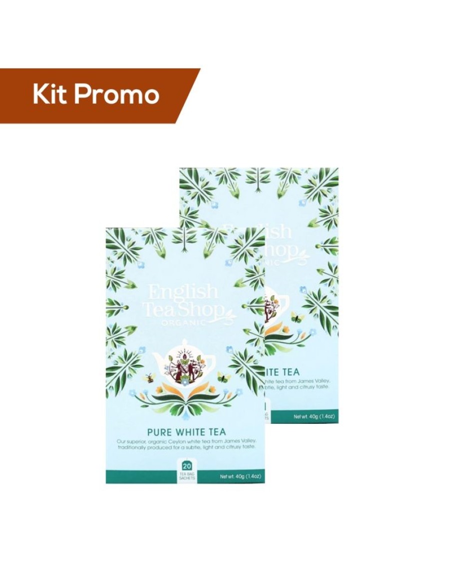 Click Cafe Te E Tisane English Tea Shop | Kit 2 Astucci Di Te Bianco Biologico English Tea Shop