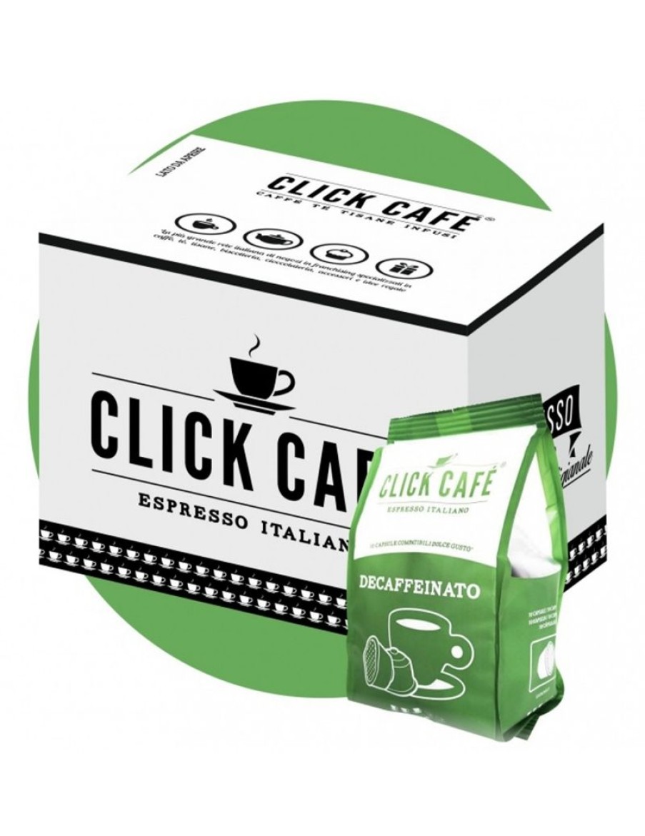 Click Cafe Capsule Compatibili Dolce Gusto | 100 Capsule Decaffeinato Dolce Gusto Click Cafe(10X10)