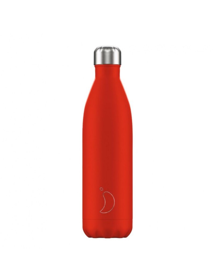 Click Cafe Borracce&Tazze Termiche E Accessori | Chilly'S Bottle Bottiglia Rosso Neon 750 Ml