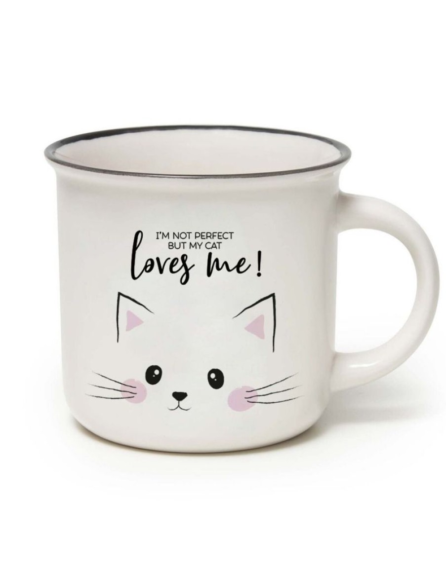 Click Cafe Tazzine Da Caffe E Tazze Mug | Tazza Cappuccino Gatto 350Ml Bon China