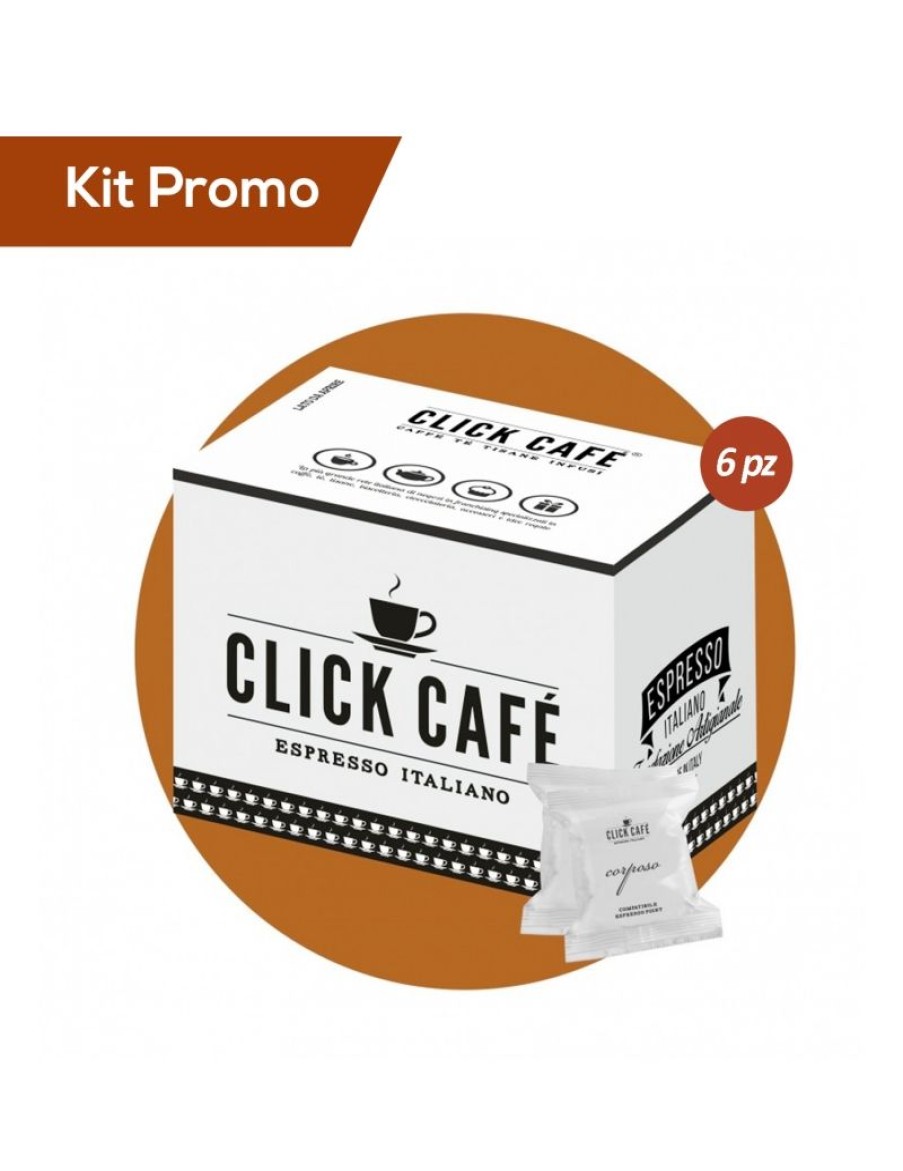 Click Cafe Capsule Compatibili Essse Caffe | Box 600 Capsule Miscela Corposo Espresso Point - Essse