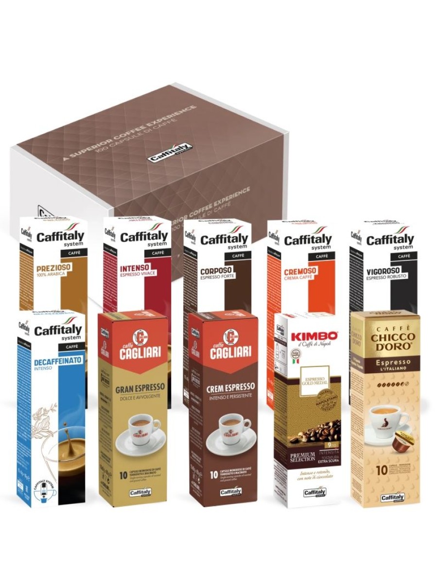 Click Cafe Capsule Caffitaly* Originali | Caffitaly Experience 100 Capsule Caffe Miscele Assortite 10*10 Cps