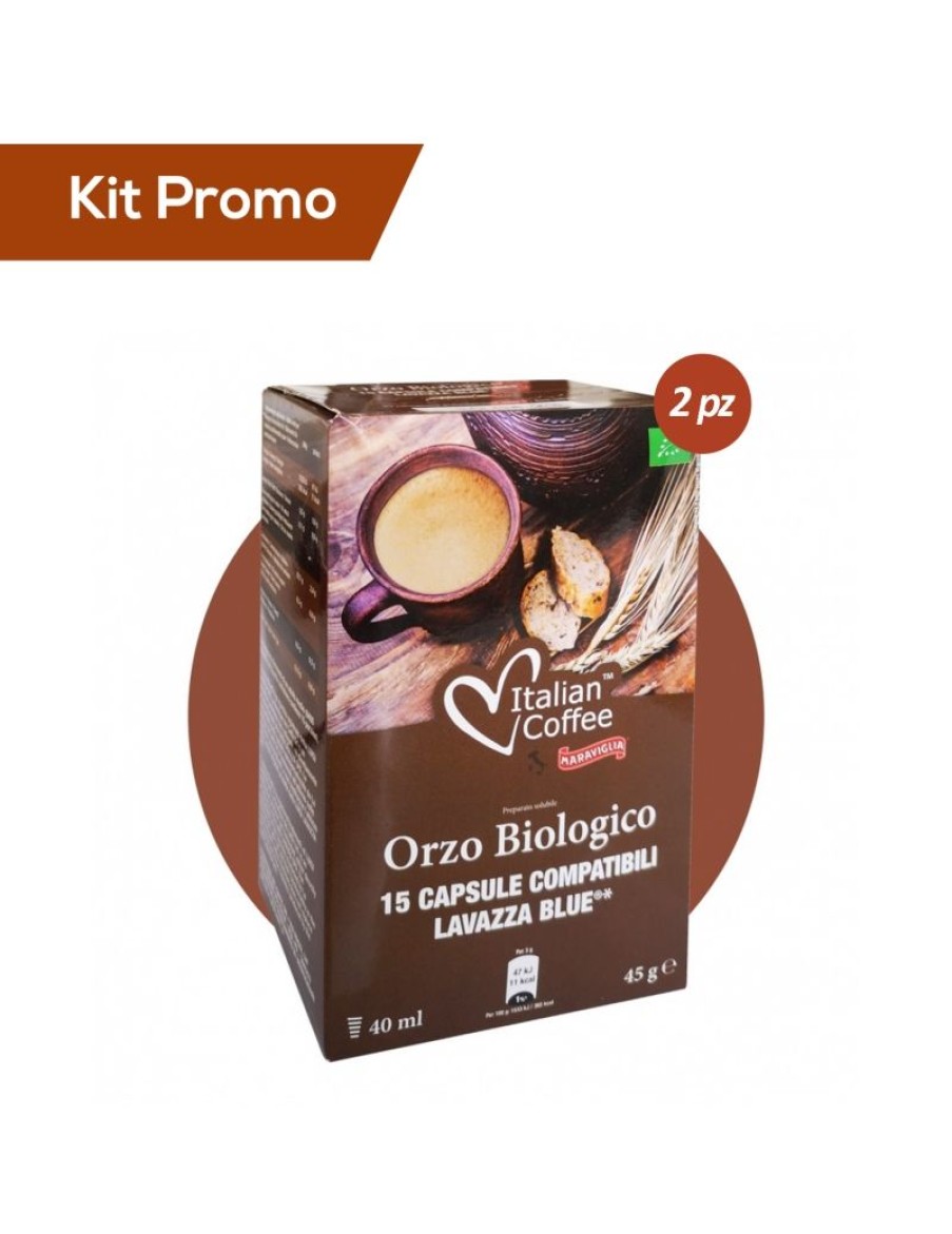 Click Cafe Capsule Compatibili Lavazza* Blue | Box 30 Capsule Orzo Bio, Compatibile Lavazza Blu