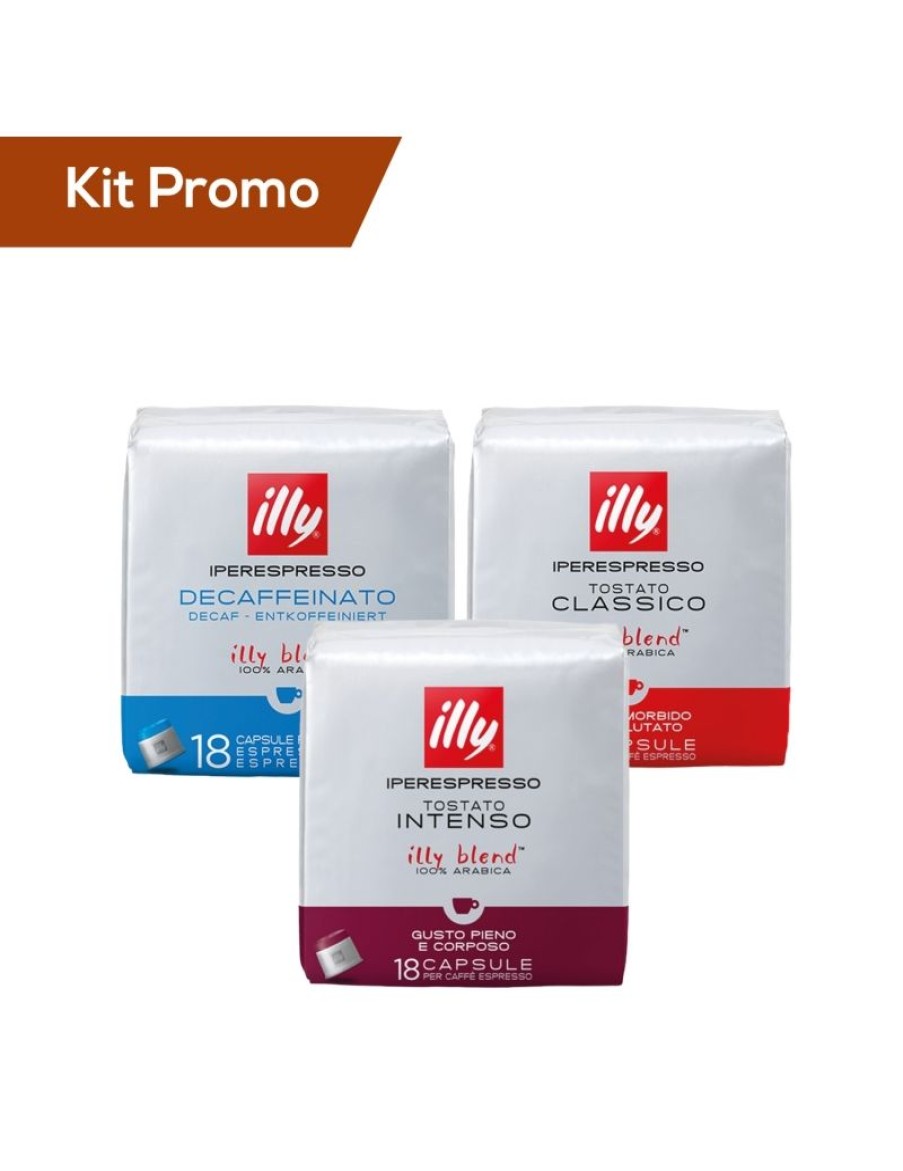 Click Cafe Illy Iperespresso | Box 54 Capsule Illy Gusto Classico, Decaffeinato E Intenso