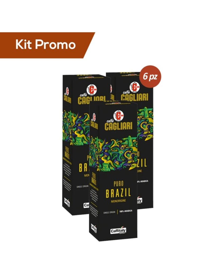 Click Cafe Capsule Caffitaly* Originali | Kit 6 Astucci Di Capsule Caffitaly Cagliari Brasile 100% Arabica