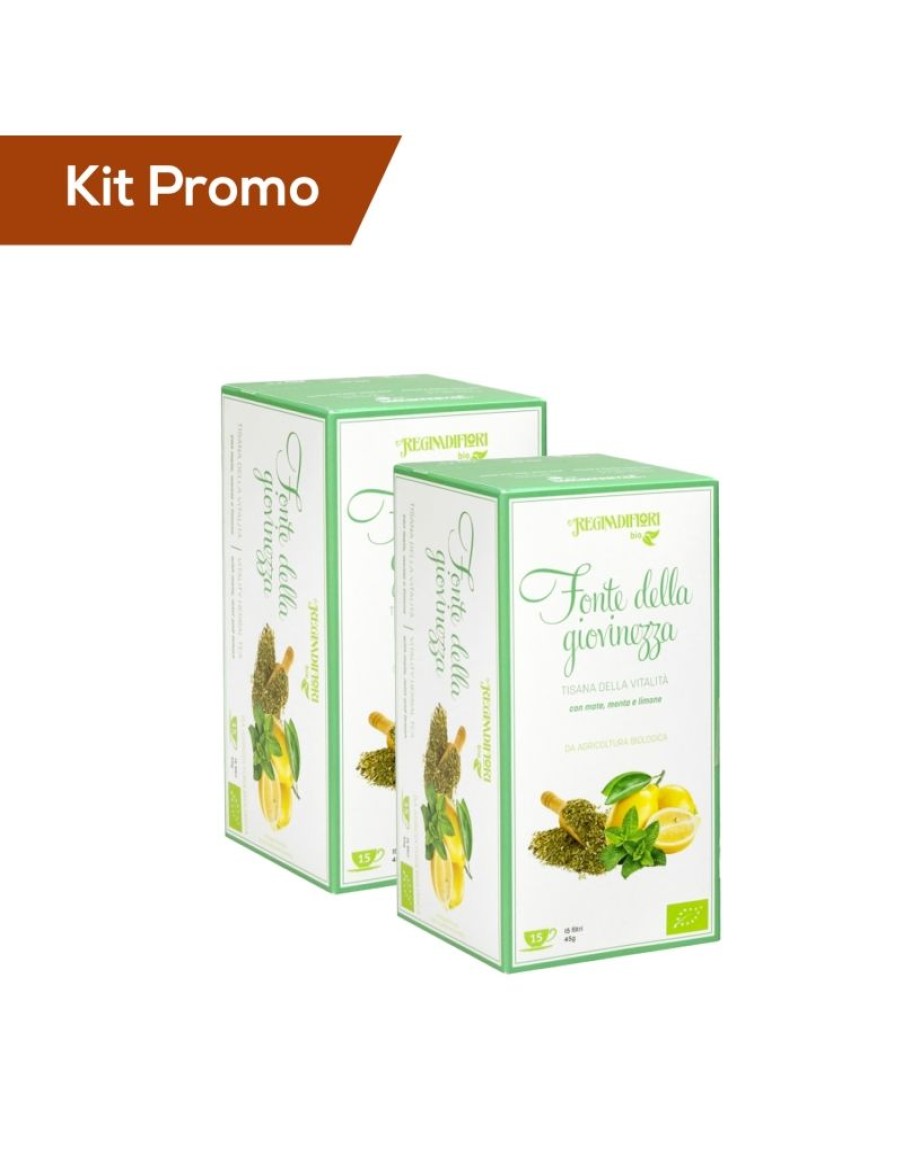 Click Cafe Te E Tisane Regina Di Fiori E Mlesna | Kit 2 Astucci Tisana Mate, Menta E Limone Bio, Regina Di Fiori