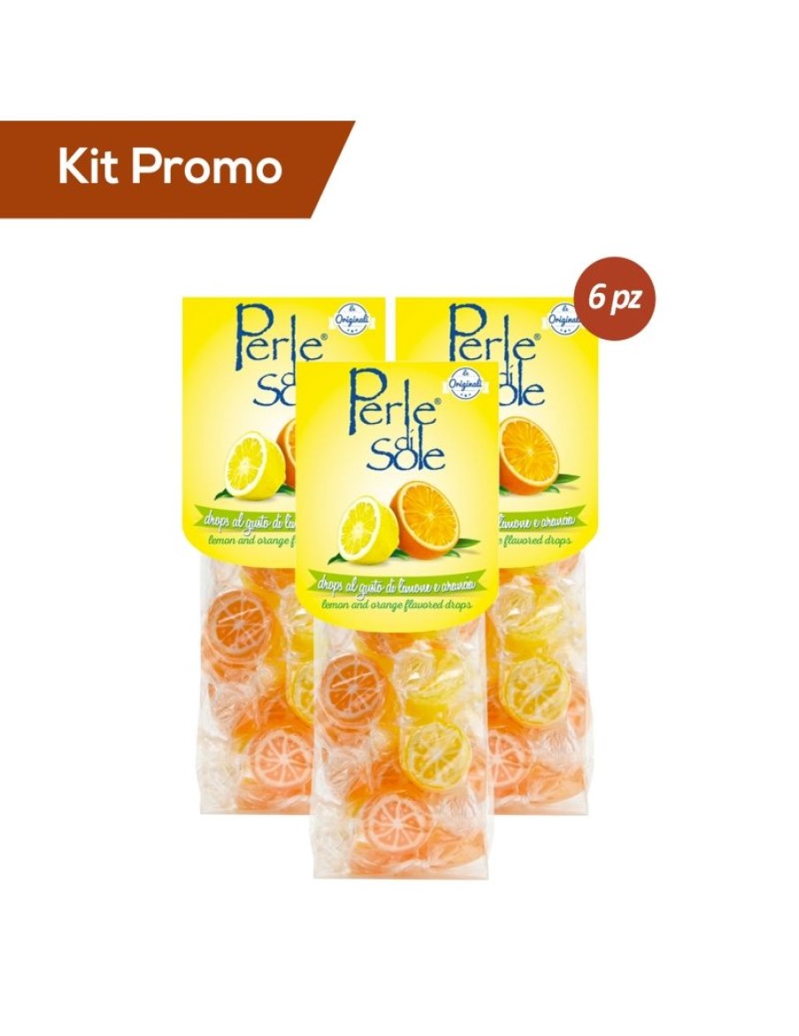 Click Cafe Caramelle Mentine E Liquirizie | Box 6 Sacchetti Di Mix Caramelle Arancia E Limone, Perle Di Sole