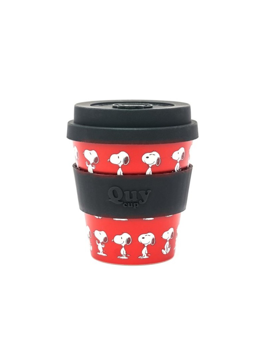 Click Cafe Quy Cup | Tazza Da Cappuccino Quy Cup Snoopy Red - R Pet - 230 Ml