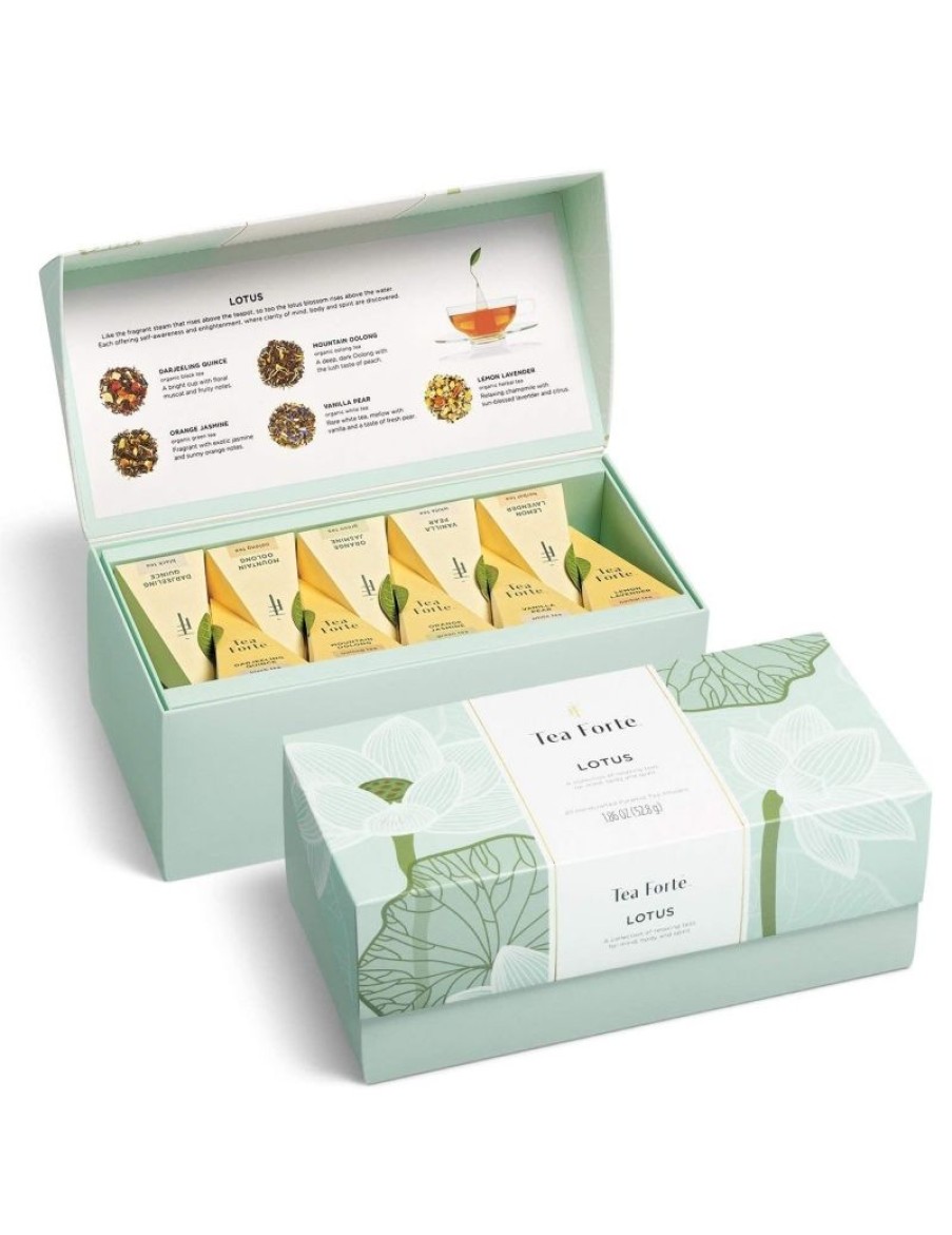 Click Cafe Tea Forte | Tea Forte Box 20 Piramidi Te In Foglia Bio Collezione Lotus