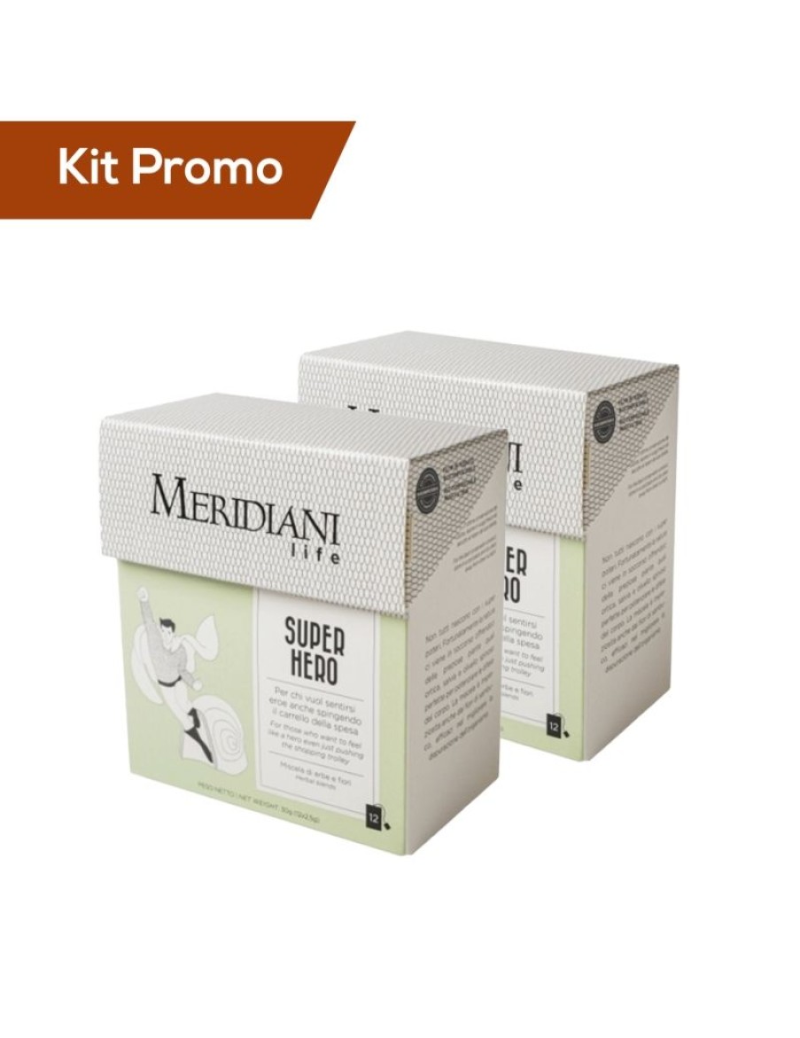 Click Cafe Te E Tisane Meridiani | Box 2 Astucci Tisana Super Hero, Meridiani