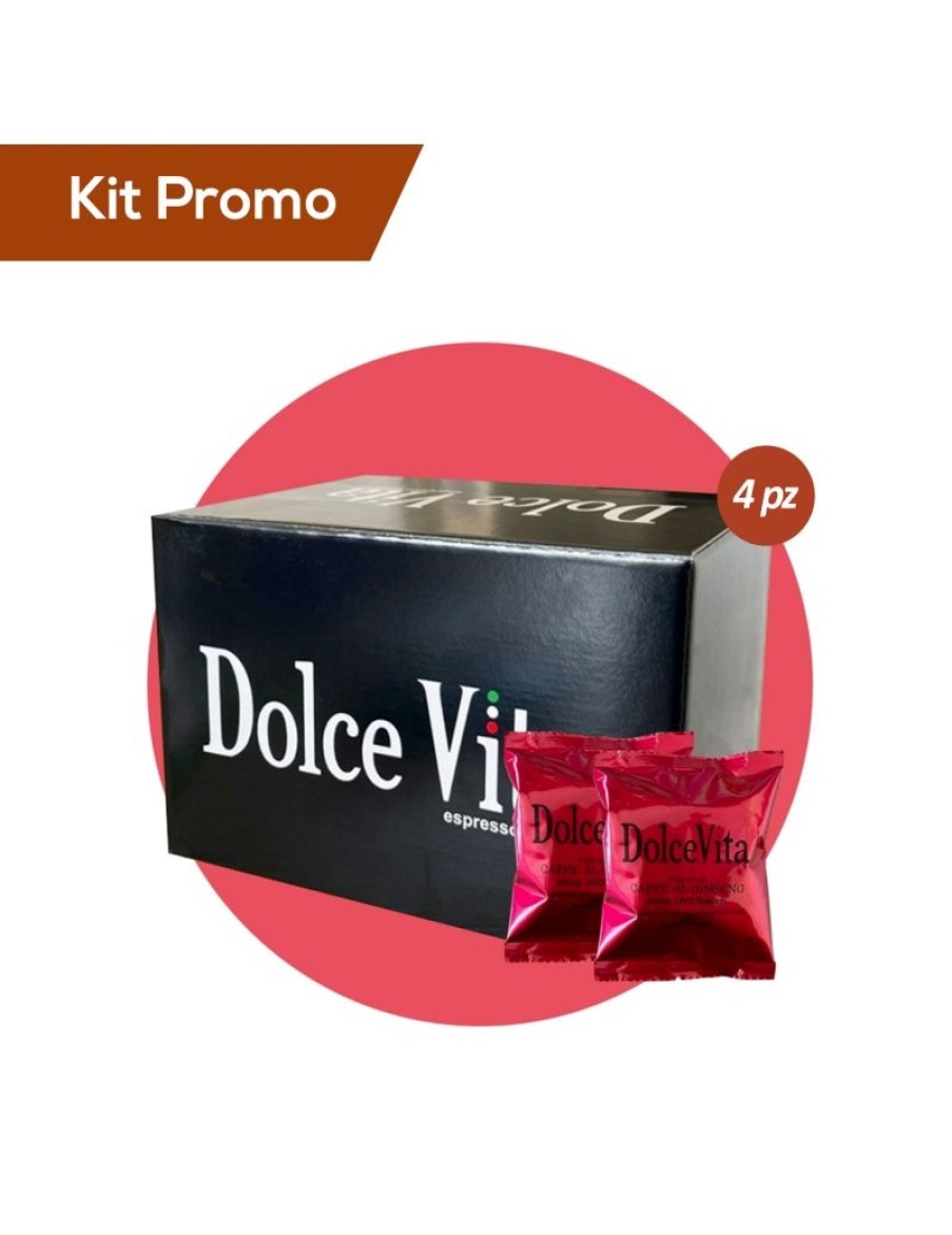 Click Cafe Capsule Compatibili Uno System | Box 200 Capsule Caffe Al Ginseng Compatibili Uno System Dolce Vita