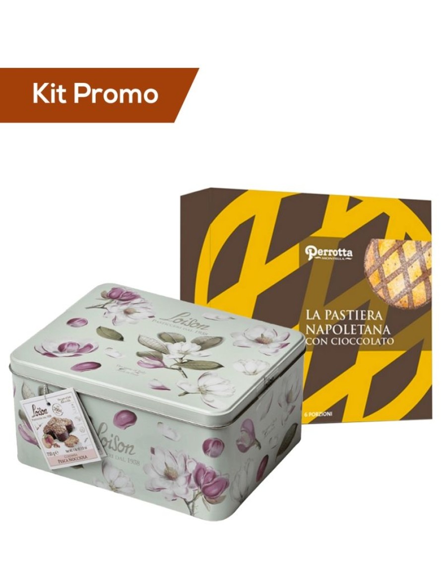 Click Cafe Colombe Pasquali Artigianali | Kit Colomba Pesca E Nocciole Con Pastiera Napoletana Al Cioccolato