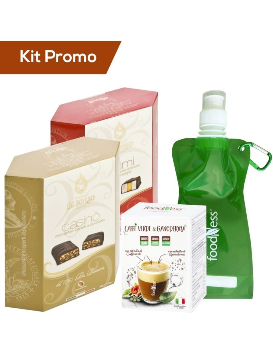 Click Cafe Caffe In Grani Macinato E Solubile | Kit Caffe Verde Ganoderma Foodness, Attimi, Casino Con Omaggio Borraccia Morbida Foodness